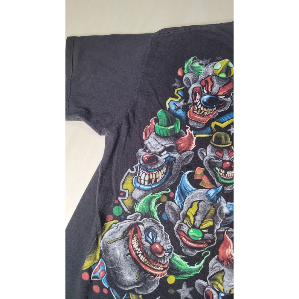 Y2K Delta Tag Killer Laughing Evil Clowns Graphic Men's XXL Black T-Shirt - Picture 7 of 16